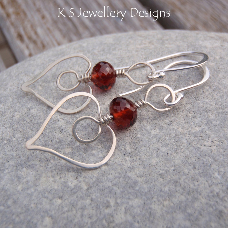 Wire Jewelry Tutorial HAMMERED HEARTS Earrings Step by Step Wire Wrapping Wirework Instructions Instant Download image 2