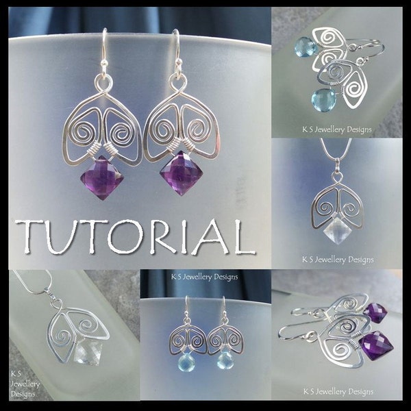 Wire Jewelry Tutorial - SPIRAL BELLS (Earrings and Pendants) - Step by Step Wire Wrapping Wirework Instructions - Instant Download