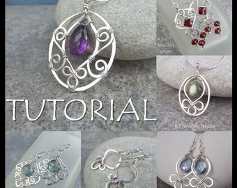 Wire Jewelry Tutorial - BLOSSOM DROPS (pendant & Earrings