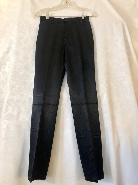 Jeanetics Black Satin Jeans Stovepipe Leg Size 5 V