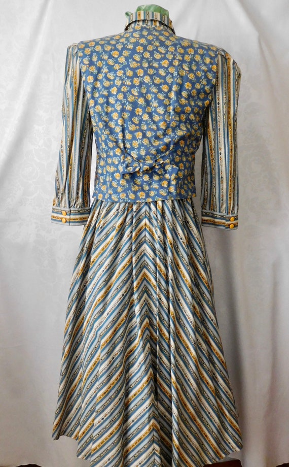 Floral Prairie Dress with Vest Size 4 Jane Schaff… - image 7