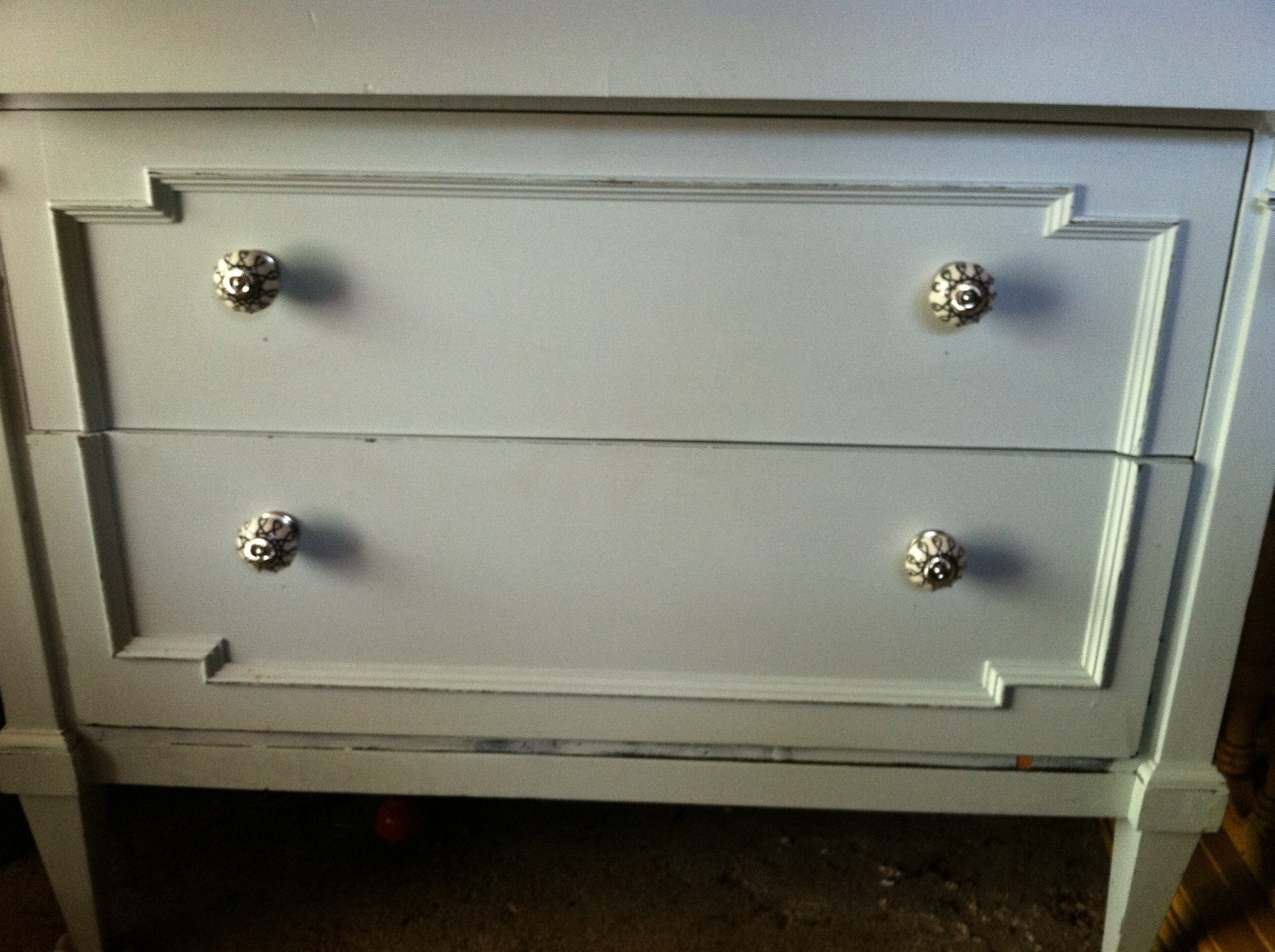 John Stuart Dresser Chest Of Drawers Refinished Gray Paint Mcm Etsy