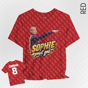 Camiseta unisex de manga corta de Sophie Cunningham, la diosa del punto, de Bella Canvas, con estampado a doble cara.