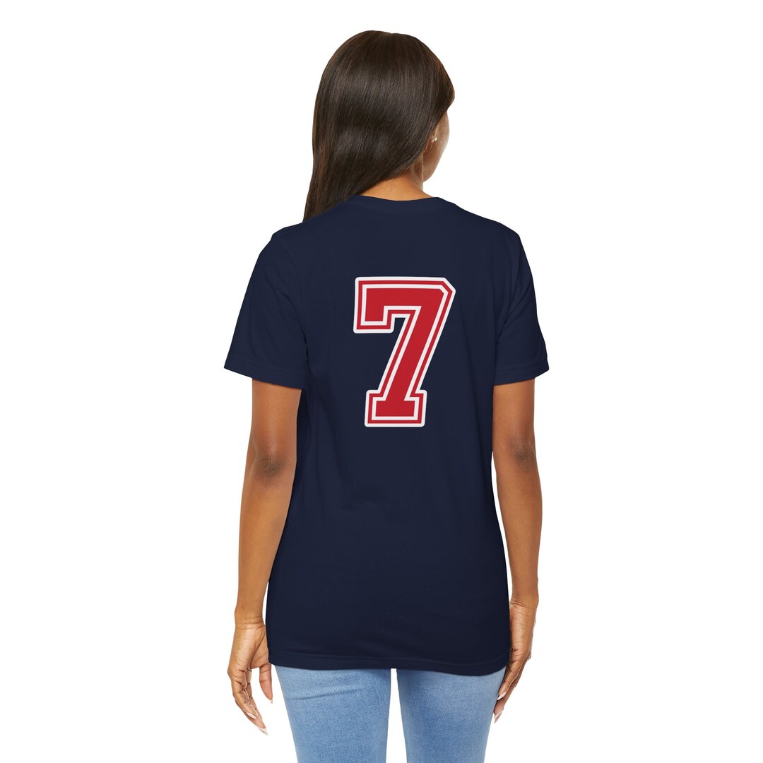 Retro Font Boston WITH NUMBER on Back-unisex Jersey Short Sleeve Tee - Etsy