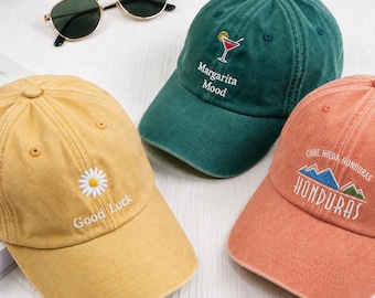 Custom Text Hat, Personalized Embroidered Cap, Business Logo Baseball Hats, Custom Team Hat, Gift for her