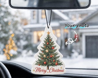 Personalized Christmas Scent Tags, Custom Team Logo & Text, Car Air Fresheners, Holiday Hanging Ornament, Halloween Gift