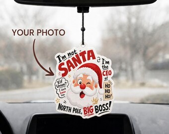 Custom Christmas Car Scent Tags, Personalized Logo & Team Name, Christmas Tree Ornament, Halloween Gift