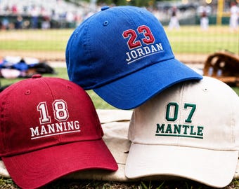 Varsity Sports Hats, Personalized College Team Cap, Custom Embroidered Name Baseball Hat, Game Day Sports Caps