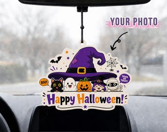 Custom Halloween Scent Tags, Personalized Team Logo & Name, Car Air Freshener, Christmas Party Favor