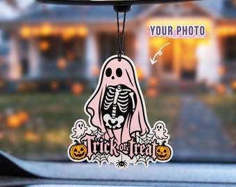Personalized Halloween Car Scent Tags, Custom Team Logo & Slogan, Christmas Tree Ornament, Team Gift