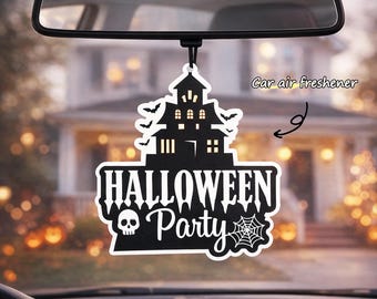 Custom Halloween Scent Tags, Personalized Team Logo & Text,  Christmas Tree Air Fresheners, Halloween Gift
