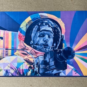 Novo cartão postal 4x6 Neil Armstrong Mural Cincinnati OH