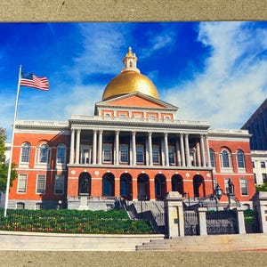 Nuova cartolina 4x6 Massachusetts State House a Boston MA
