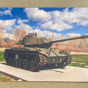 Nouvelle carte postale 4x6 M41 Walker Bulldog Tank à Salida CO
