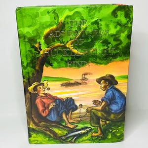 The Adventures of Huckleberry Finn | Mark Twain | Vintage Illustrated Junior Library Book