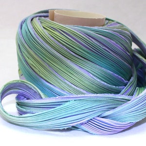 1 m Shibori Band Saphira Handgefärbtes Shibori Seidenband Shibori Girl BITTE lesen Sie Beschreibung