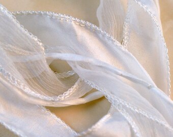 Silk Necklace Cord - White Mix