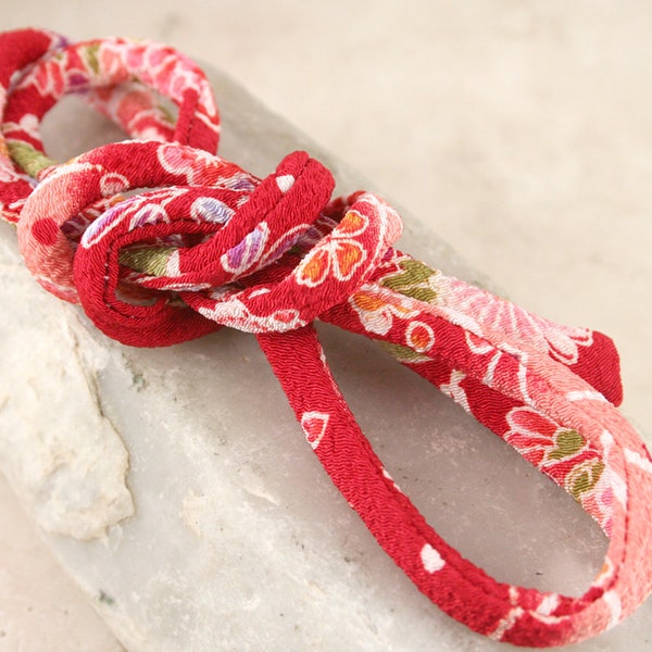 Japanese Chirimen Cording - Necklace or Bracelet Cord Kimono Fabric 808B