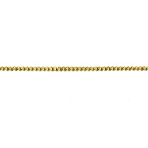 May include: A gold chain with a beaded design.