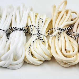 4 yds 1/4" Silk Cord CHOOSE: Optic White, Off White, Ivory, Dk Ivory or Champagne Bias Cut Silk Cord - Silk Charmeuse Cord