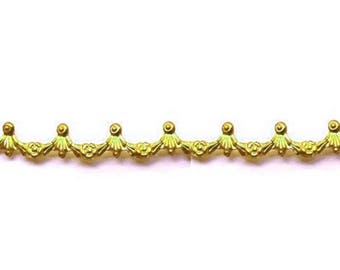 6&quot; Brass Gallery Wire - Swag Metal Strip Gallery Wire 1231h