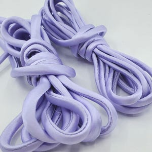 1/4" Silk Cord 3 yds Lavender Silk Charmeuse
