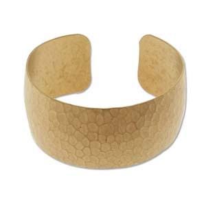 2&quot; Hammered Domed Bracelet Cuff Blank Raw Brass - Waiting for your additions and creations