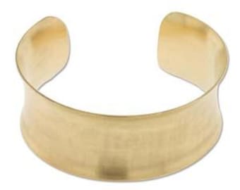 1" Concave Bracelet Cuff Blank Raw Brass - Waiting for your additions and creations