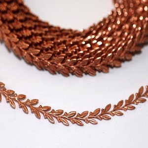 6" Copper Banding - Leaf Metal Strip Gallery Wire 720