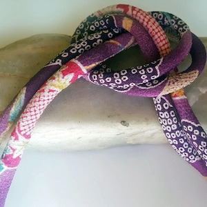 Japanese Chirimen Cording - Necklace or Bracelet Cord Kimono Fabric 818B