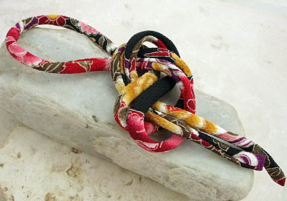 Japanese Chirimen Cording - Necklace or Bracelet Cord Kimono Fabric 813D