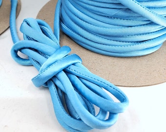 1/4" 3 yds Silk Cord Sky Blue - Jewelry cord in silk