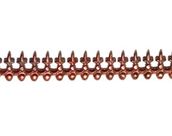 12&quot; Copper Banding - Fleur de Lis Metal Strip Gallery Wire 1023H