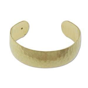 1&quot; Hammered Domed Bracelet Cuff Blank Raw Brass - Waiting for your additions and creations
