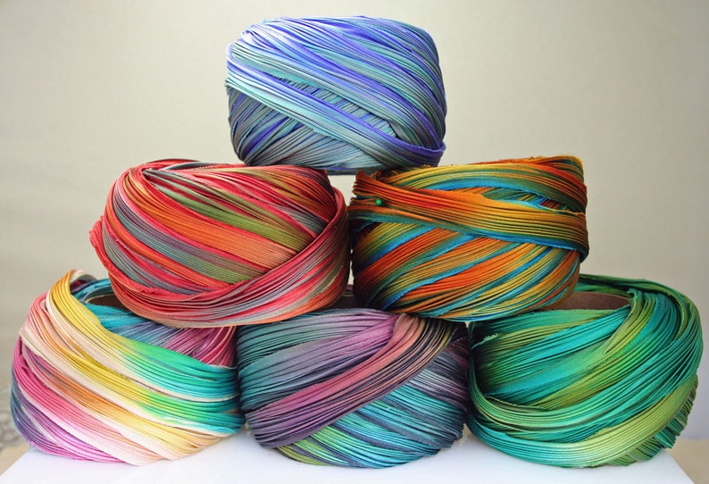 1/2 yd Shibori Ribbon Hand Dyed Silk Ribbon Flourite Shibori Girl Hand Dyed Silk Ribbon image 3