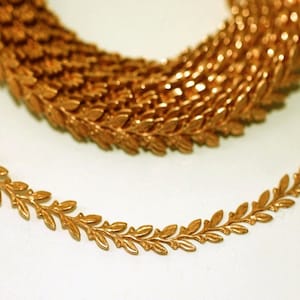 6&quot; Brass Banding - Leaf Metal Strip Gallery Wire 720