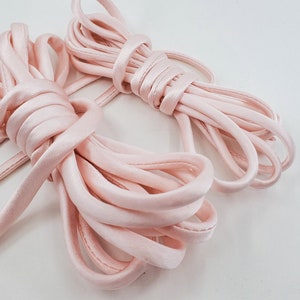 1/8" Silk Cord 3 yds Soft Pink Silk Charmeuse