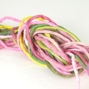 2/3mm Silk Strings Peace Rose Bundle Hand Dyed
