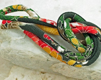 Japanese Chirimen Cording - Necklace or Bracelet Cord Kimono Fabric 813B