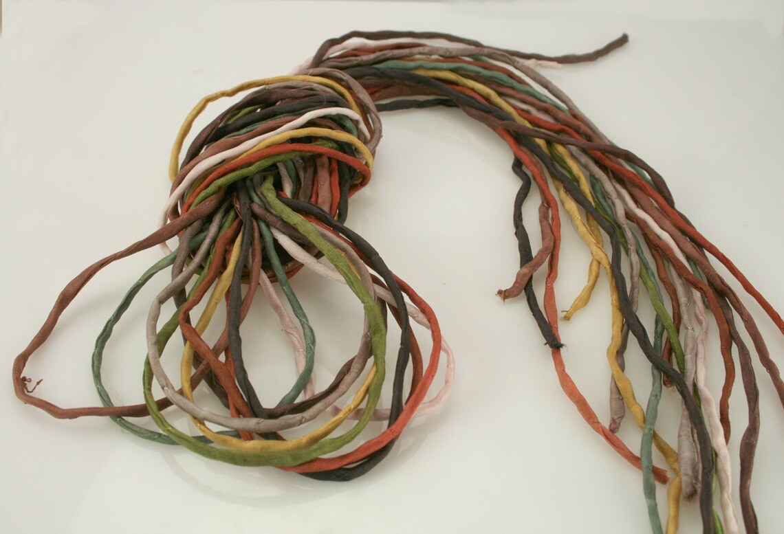 Silk Strings for Jewelry Making 10 Ea 2mm Silk Strings Earths Etsy