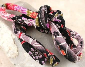 Japanese Chirimen Crepe Cord - Necklace or Bracelet Cord Kimono Fabric 808A