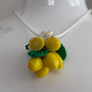 Комплект «Лимоны» серьги + кулон
