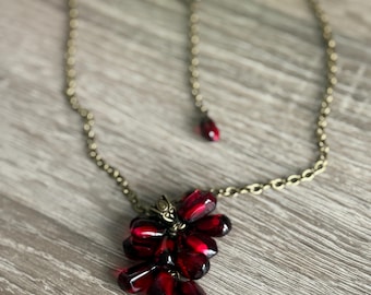 Bronze Pomegranate Seed  Pendant  : Handmade Resin Jewelry