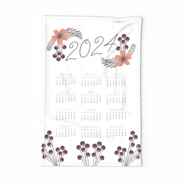 2024 Kitchen Towel Calendar Etsy