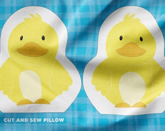 Duck Cut and Sew Pillow. Beginner DIY Sewing Project, Craft Supplies. Includes Digitally Printed Minky Fabric and Instruction Video