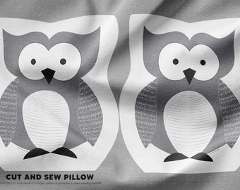 Owl Cut and Sew Pillow. Beginner DIY Sewing Project, Craft Supplies. Includes Digitally Printed Minky Fabric and Instruction Video