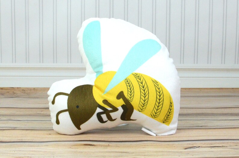 Yellow Jacket Pillow. Insect Plush. Hornet Cut and Sew Pillow. Kids Room Easy DIY Sewing Project. Digitally Printed Minky Fabric, Tutorial image 2