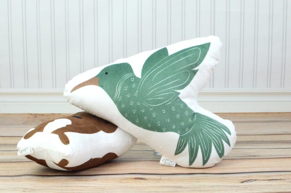 Woodland Nursery Crib Bedding Animal Pillow Hummingbird Etsy