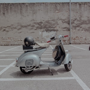 Digital print vintage scooter Italy