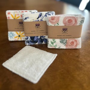 Cotton Face Scrubbies - Reusable Makeup Remover Pads, Set of 6